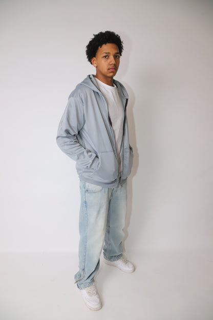 NOCTE - GRIGIO ZIP-UP HOODIE