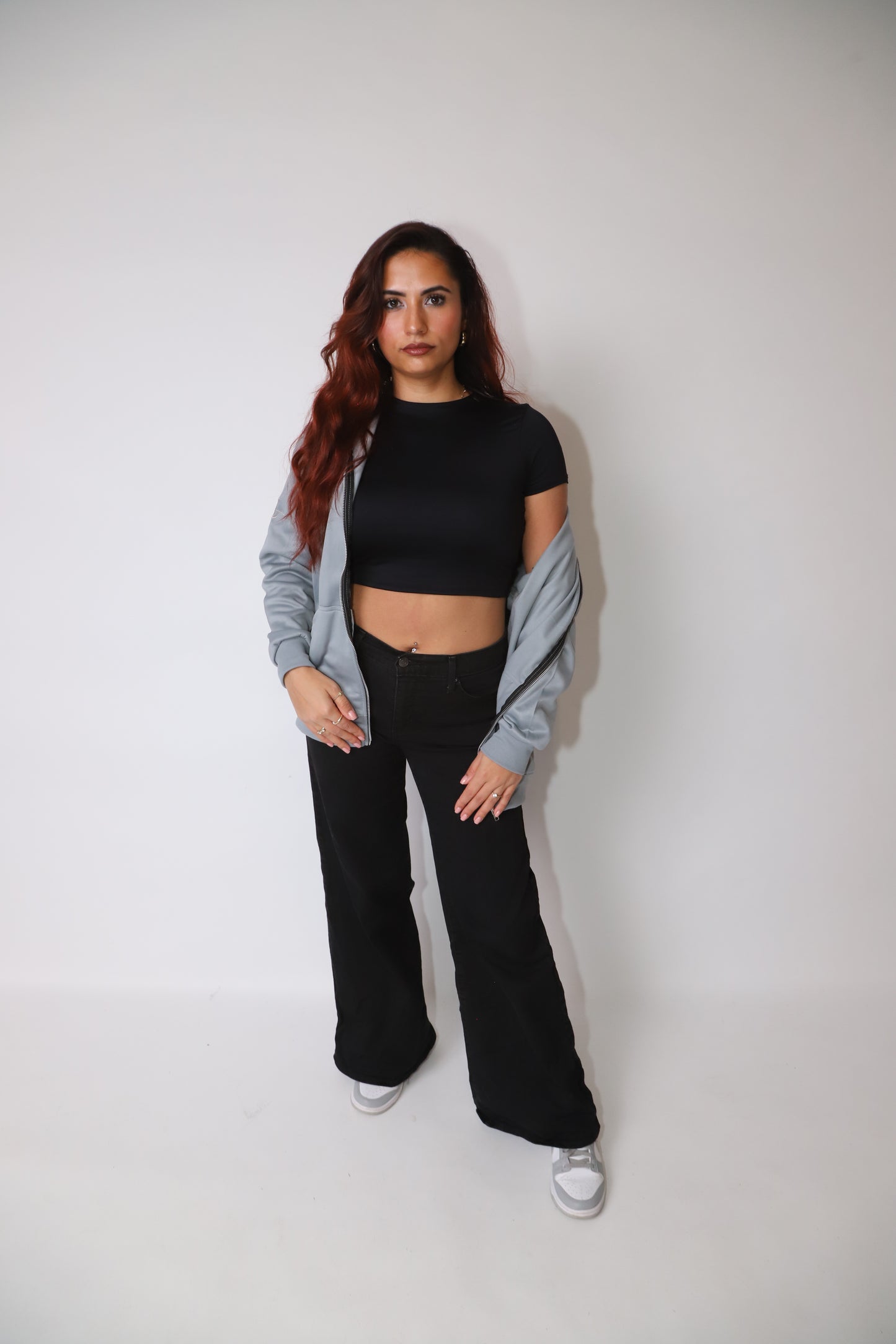 NOCTE - GRIGIO ZIP-UP HOODIE